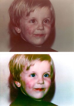 Another basic colour correction improvement of me as a child.