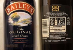 Original Bailey's labels.