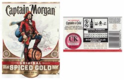 The original Captain Morgan labels.